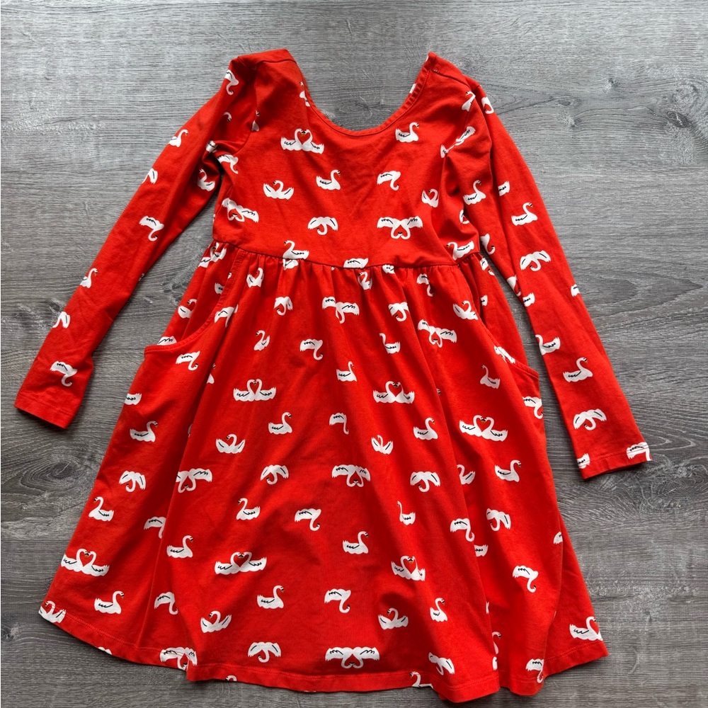 Hanna Andersson Floating Swans Skater Dress